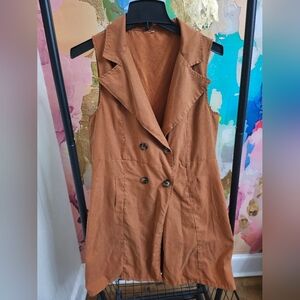 Stylish Tan Sleeveless Jumpsuit